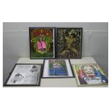 Five Reproduction Prints in Frames