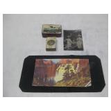 Vtg Tin Box, Metal Bible Verse Charm & More See