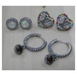 S.S Lot Of Three Misc Earring Sets
