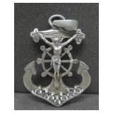 Sterling Silver Vtg. Hallmarked Czs Pendant