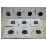 (10) Consecutive 1950-1959 Wheat Cents