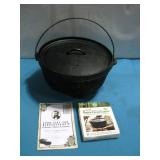 6 Quart Lodge Cast Iron Dutch Oven W/ Lid 12' See