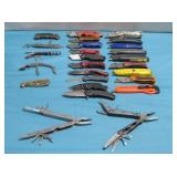 Assorted Multi Tool & Pocket Knives
