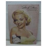 VTG Marilyn Monroe Metal Tin Advo Sign See Info