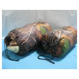 Two Camouflage Sleeping Bag w/Carrying Bag