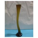 Art Glass Bent Neck Vase 21.5' Tall