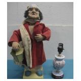 Vtg Table Lamp & Vtg Ebenezer Scrooge Animated See