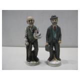 Vtg Hand Painted Porcelain Gentleman Figurines