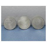 3 Carver/ Washington Comm. Half Dollars 90% Silver
