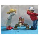 Hide & Seek Children & Fishing Gnomes Figurines