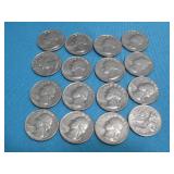 Sixteen Bicentennial Quarters