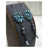 Sterling Silver Tested N/A Turquiose Earrings