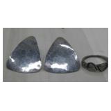 Sterling Silver Vtg. Hallmarked Earring & Ring