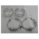 S.S NOS Hallmarked Lot Of Two Earring Sets