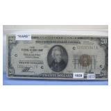 (1) 1929 $20 National Currency Philadelphia See