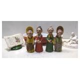 Pyrex Bowls, Old Ladies & Religious Scultures