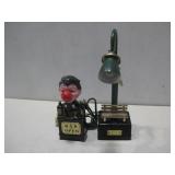 Vtg The Bar Is Open Ceramic Light & Vtg Table See