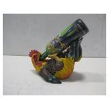 Ceramic Rooster Bottle Holder W/ La Catrina See