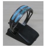 VTG SS Zuni Turquoise Inlay See Info