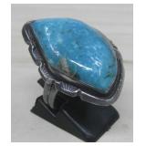 VTG SS Turquoise Ring Hallmarked See Info