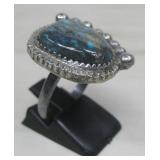 VTG SW Spiderweb Turquoise Ring See Info