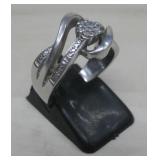 S.S. Hallmarked Ring Observed Diamonds