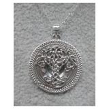 Celtic Tree of Life Plated Chain Hallmark See Inf
