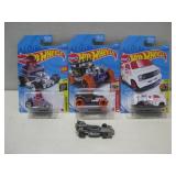 Three NIP Assorted Hot Wheels Cars & 1973 Hot See
