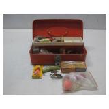 Vtg Tackle Box & Vtg Fishing Lures