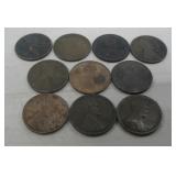 (10) 1900's (Teen) Lincoln Wheat Cents