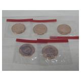 (5) Uncirculated Denver Mint Tokens
