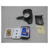 Vtg Kanger Fishing Tool, Vtg playing cards See