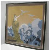 Erte Wings Of Victory Framed Print 38'x 38'