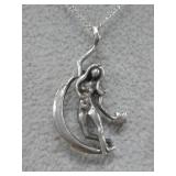 Sterling Silver Hallmarked Goddess Necklace