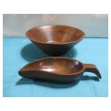 Wooden Bowl & Wood Scooper