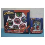 Spiderman Slime 7 Ct  W/ 4 Pcs Metal Pin Set