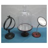 Apothecary Jar & Stand + Tabletop Mirrors See Info