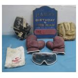 Baseball & Boxing Gloves, Ski Goggles & More