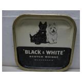 Vtg 'Black & White' Scotch Whisky Metal Tray See