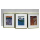 Decorative Gold Color Framed Collage Paintings