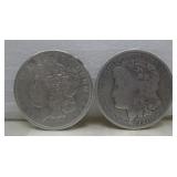 (2) 1921 Morgan Silver Dollar Coins 90% Silver