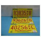 Three New Mexico License Plates