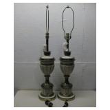 Two Vtg Table Lamps 35.5' Tall See Info
