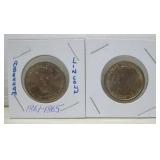 (2) XF Presidential Golden Dollar Coins