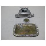 Butter Dish , Vtg Hamilton Monkey Ashtray See Info