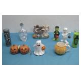 Ceramic Light Up Haunted House, (2) Glass See Info