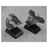 Two VTG Art Deco Style 925 Rings See Info