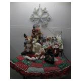 Assorted Vtg Christmas Plush Toys, Vtg Quilt See