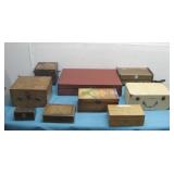 Assorted Wooden Small Item Storage Boxes