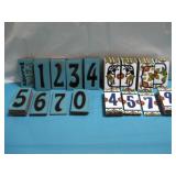 Assorted Mexican Talavera House Number Tiles